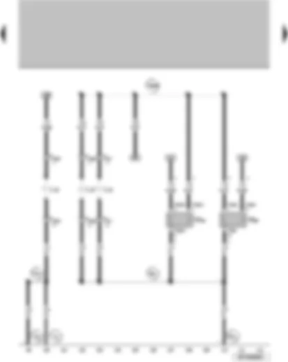 Wiring Diagram  VW SURAN 2011 - Rear fog light bulb Left fog light lamp Right fog light lamp Left main beam headlight and fog light bulb Right main beam headlight and fog light bulb