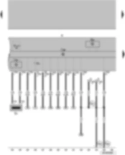 Wiring Diagram  VW SURAN 2011 - Immobilizer reading coil Speedometer Control unit w indicator on the combined instrument Immobilizer control unit Combined instrument Alternator control light Immobilizer warning lamp