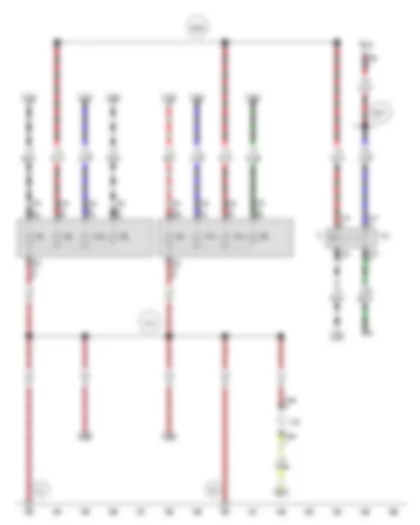 Wiring Diagram  VW SURAN 2012 - Brake light switch - Right tail light bulb - Left tail light bulb - Rear left turn signal bulb - Rear right turn signal bulb - Left brake light bulb - Right brake light bulb - Left reversing light bulb - Right reversing light bulb