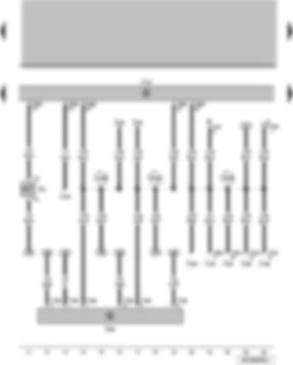 Wiring Diagram  VW SURAN 2011 - Driver door contact switch Automatic transmission control unit Selector lever sensor control unit