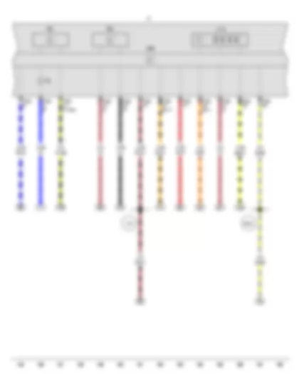 Wiring Diagram  VW SURAN 2012 - Rev. counter - Speedometer - Multifunction indicator - Control unit in dash panel insert - Dash panel insert - Alternator warning lamp