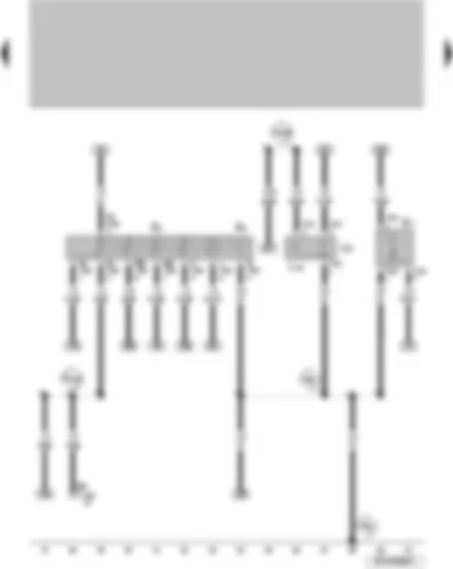 Wiring Diagram  VW SURAN 2011 - Hazard warning light switch Indicator lamp for hazard warning light Socket light bulb 12volt socket Front internal light