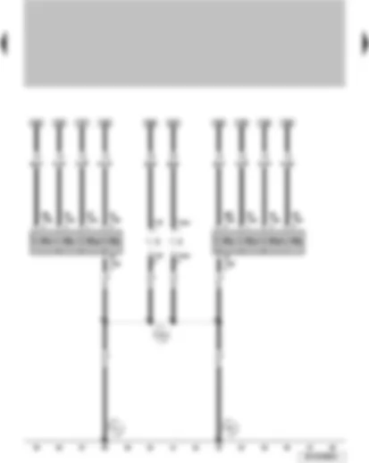 Wiring Diagram  VW SURAN 2011 - Right tail light lamp Left tail light lamp Left tail light lamp Left rear indicator light lamp Right rear indicator light lamp Left brake light bulb Right brake light bulb Left reversing light lamp Right reversing light lamp Number plate light