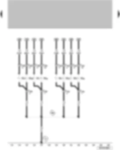 Wiring Diagram  VW SURAN 2011 - Left front side light lamp Right front side light lamp Left front indicator light lamp Right front indicator light lamp Left low beam lamp Left high beam lamp Right low beam lamp