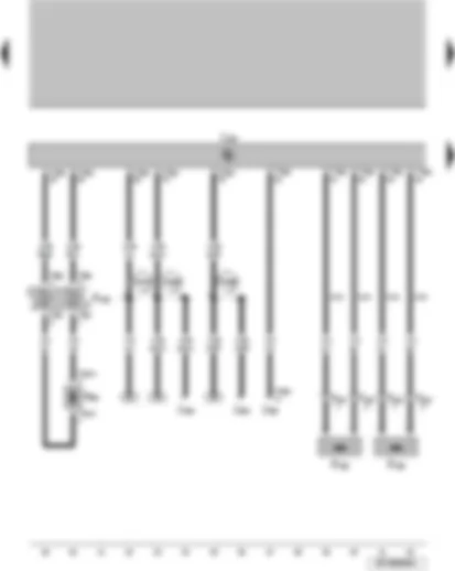 Wiring Diagram  VW SURAN 2011 - Airbag coil connector and return ring with slip ring Belt tensioner switch 1 Belt tensioner switch 2 Airbag control unit Ignition device for the driver