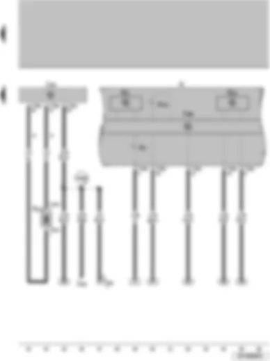 Wiring Diagram  VW SURAN 2011 - Tachometer Speedometer Control unit w indicator on the combined instrument Combined instrument Alternator control light Airbag warning light