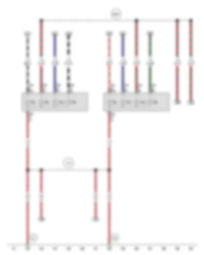 Wiring Diagram  VW SURAN 2012 - Right tail light bulb - Left tail light bulb - Rear left turn signal bulb - Rear right turn signal bulb - Left brake light bulb - Right brake light bulb - Left reversing light bulb - Right reversing light bulb