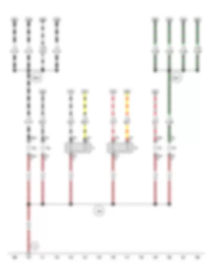 Wiring Diagram  VW SURAN 2012 - Left headlight twin filament bulb - Right headlight twin filament bulb - Left side light bulb - Right side light bulb - Front left turn signal bulb - Front right turn signal bulb