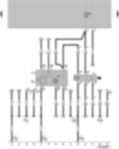 Wiring Diagram  VW SURAN 2011 - Front and rear fog light switch Front and rear fog light switch illumination bulb Fog light relay