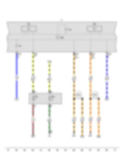 Wiring Diagram  VW SURAN 2012 - Rev. counter - Speedometer - Control unit in dash panel insert - Dash panel insert - Alternator warning lamp - Airbag warning lamp