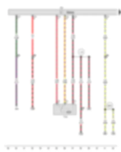 Wiring Diagram  VW SURAN 2012 - Air conditioning system control unit - Fresh air and air recirculation flap control motor