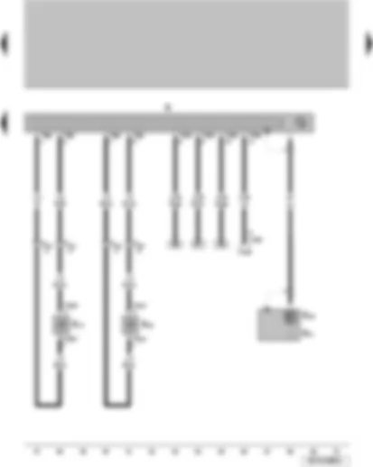 Wiring Diagram  VW SURAN 2011 - Radio Antenna Left rear loudspeaker for bas sounds Right rear loudspeaker for bass sounds Aerial amplifier