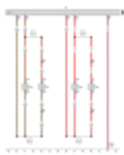 Wiring Diagram  VW SURAN 2012 - Radio - Front left treble loudspeaker - Front left bass loudspeaker - Front right treble loudspeaker - Front right bass loudspeaker
