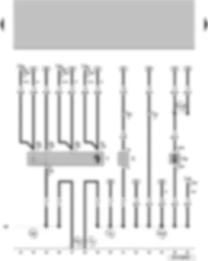 Wiring Diagram  VW SURAN 2011 - Windshield wiper motor Windshield and rear window washer pump Heated rear window