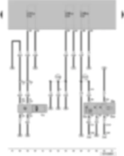 Wiring Diagram  VW SURAN 2011 - Intermittent wiper regulator Multifunction display callup button Heater rear window switch Rear window wiper motor