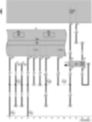 Wiring Diagram  VW SURAN 2011 - Tachometer Speedometer Heated rear window control relay Control unit w indicator on the combined instrument Combined instrument Alternator control light Heated rear window warning lamp