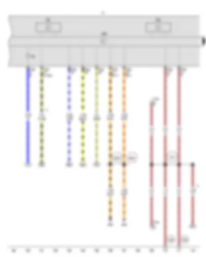 Wiring Diagram  VW SURAN 2012 - Rev. counter - Speedometer - Control unit in dash panel insert - Dash panel insert - Alternator warning lamp