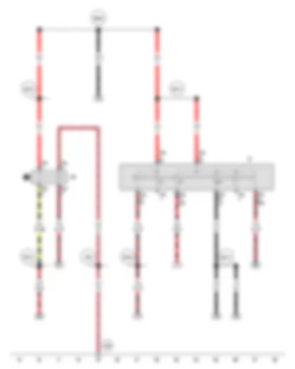 Wiring Diagram  VW SURAN 2012 - Ignition/starter switch - X-contact relief relay