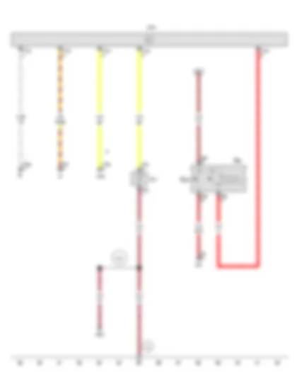 Wiring Diagram  VW SURAN 2012 - Multifunction display call-up button - Heated rear window button - Ambient temperature sensor - Control unit for interactive system