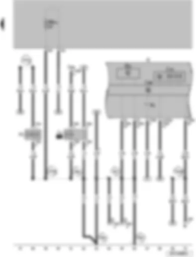 Wiring Diagram  VW SURAN 2011 - Tachometer Horn and dual tone horn Dual tone horn relay Multifunction indicator Control unit w indicator on the combined instrument Combined instrument Alternator control light