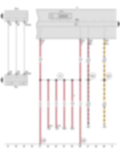 Wiring Diagram  VW SURAN 2012 - Multifunction buttons on left in steering wheel - Multifunction buttons on right in steering wheel - Multifunction indicator - Control unit in dash panel insert - Dash panel insert