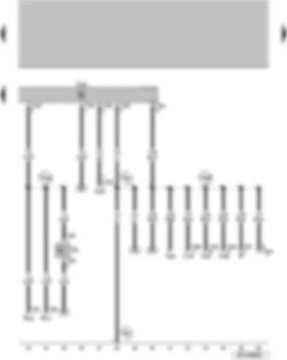 Wiring Diagram  VW SURAN 2011 - Reversing light switch Control unit for parking aid