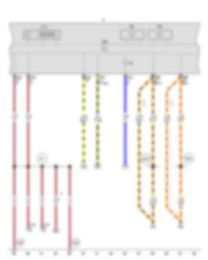 Wiring Diagram  VW SURAN 2012 - Rev. counter - Speedometer - Multifunction indicator - Control unit in dash panel insert - Dash panel insert - Alternator warning lamp