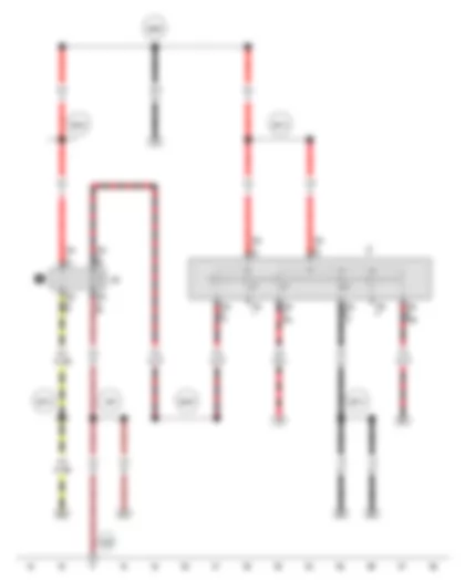 Wiring Diagram  VW SURAN 2012 - Ignition/starter switch - X-contact relief relay