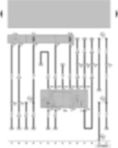 Wiring Diagram  VW SURAN 2011 - Mirror adjustment changeover switch Driver side external mirror turn signal repeater bulb Driver side mirror adjustment motor Mirror adjustment switch illumination bulb