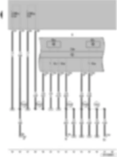 Wiring Diagram  VW SURAN 2011 - Tachometer Speedometer Control unit w indicator on the combined instrument Combined instrument Alternator control light Left turn signal control light Right turn signal control light