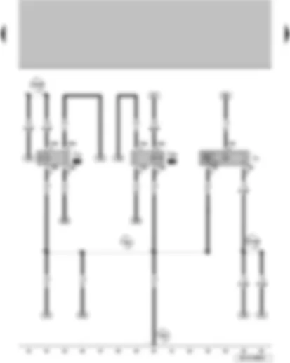 Wiring Diagram  VW SURAN 1988 - Hazard warning light relay Headlight main beam relay Dipped beam relay