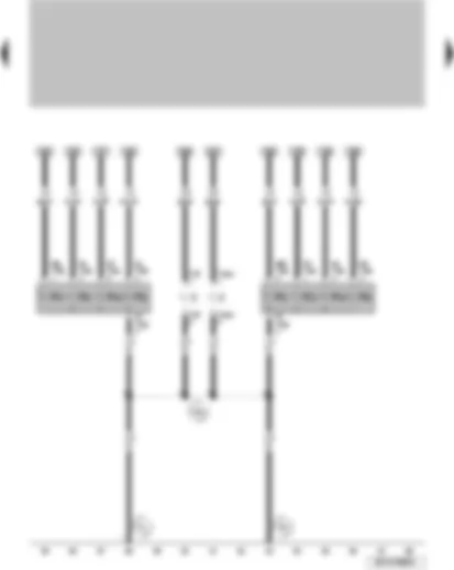 Wiring Diagram  VW SURAN 1988 - Right tail light lamp Left tail light lamp Left tail light lamp Left rear indicator light lamp Right rear indicator light lamp Left brake light bulb Right brake light bulb Left reversing light lamp Right reversing light lamp Number plate light
