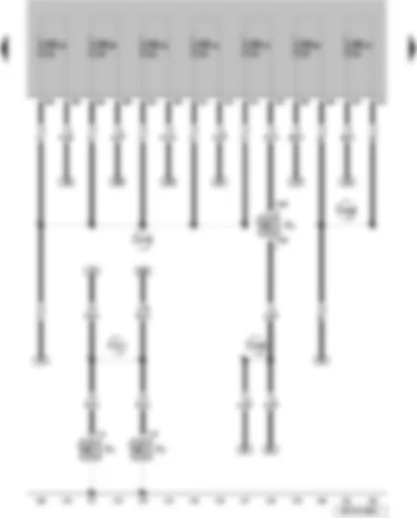 Wiring Diagram  VW SURAN 1988 - Driver door contact switch Front passenger door contact switch Reversing light switch