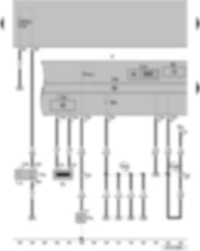 Wiring Diagram  VW SURAN 1988 - Immobilizer reading coil Oil pressure switch Fuel level indicator Multifunction indicator Immobilizer control unit Combined instrument Left turn signal control light 