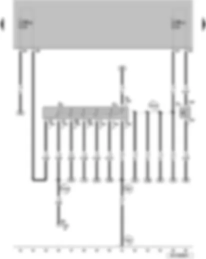 Wiring Diagram  VW SURAN 1988 - Hazard warning light switch Indicator lamp for hazard warning light Reversing light switch