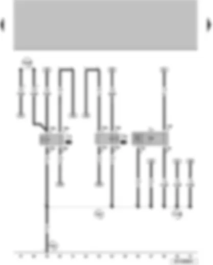 Wiring Diagram  VW SURAN 1988 - Hazard warning light relay Headlight main beam relay Dipped beam relay