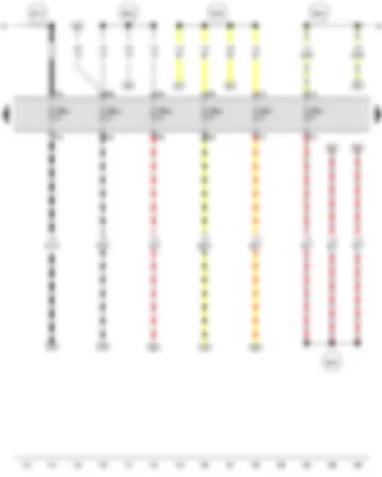 Wiring Diagram  VW SURAN 2012 - Fuse 31 on fuse holder B - Fuse 35 on fuse holder B - Fuse 36 on fuse holder B - Fuse 40 on fuse holder B - Fuse 46 on fuse holder B - Fuse 47 on fuse holder B