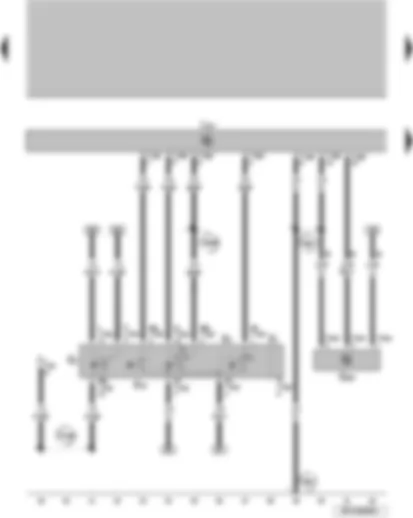 Wiring Diagram  VW SURAN 2011 - Light switch Flashingturn light switch Headlight dipper and flasher switch Parking light switch Rain and light sensor Control unit of lights with windshield wiper functions