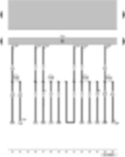 Wiring Diagram  VW SURAN 2011 - Control unit for lighting and wiper functions