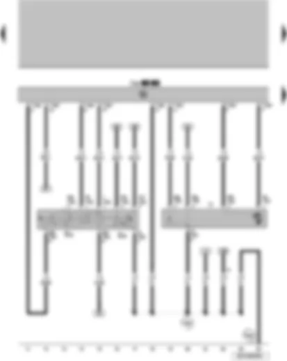 Wiring Diagram  VW SURAN 2011 - Windshield wiper timer switch intermittent operation Rear wiper switch Automatic intermittent washer and wipe control unit Windshield wiper motor