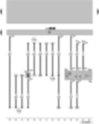 Wiring Diagram  VW SURAN 2011 - Intermittent wiper regulator Multifunction display callup button Heater rear window switch Automatic intermittent wash and wipe control unit Windshield and rear window washer pump