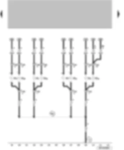 Wiring Diagram  VW SURAN 2011 - Left front side light lamp Right front side light lamp Left front indicator light lamp Right front indicator light lamp Left low beam lamp Left high beam lamp Right low beam lamp Right high beam lamp