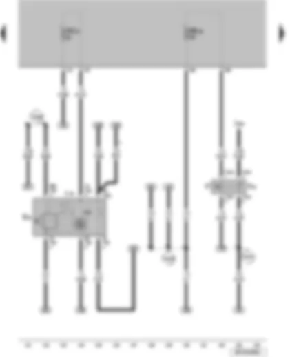 Wiring Diagram  VW SURAN 2011 - Automatic intermittent washer and wiper relay Automatic intermittent washer and wiper control unit Windshield wiper motor