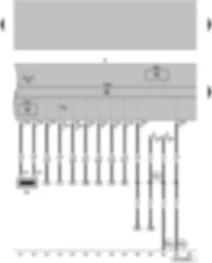 Wiring Diagram  VW SURAN 2011 - Immobilizer reading coil Speedometer Control unit w indicator on the combined instrument Immobilizer control unit Combined instrument Alternator control light Immobilizer warning lamp