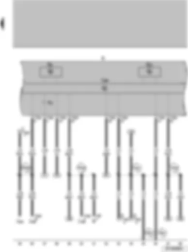 Wiring Diagram  VW SURAN 1988 - Tachometer Speedometer Control unit w indicator on the combined instrument Combined instrument Alternator control light