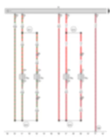 Wiring Diagram  VW SURAN 2013 - Radio - Front left treble loudspeaker - Front left bass loudspeaker - Front right treble loudspeaker - Front right bass loudspeaker