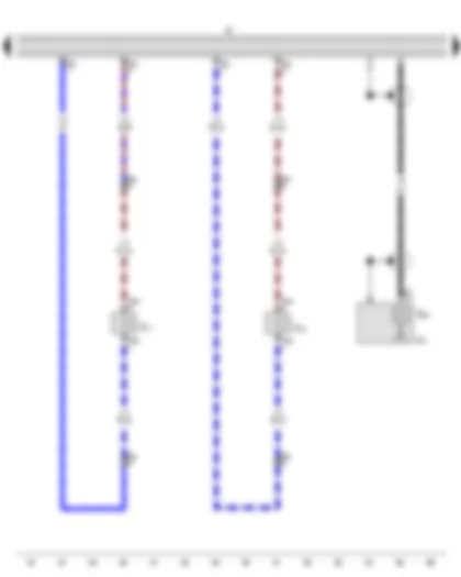 Wiring Diagram  VW SURAN 2013 - Radio - Aerial - Rear left bass loudspeaker - Rear right bass loudspeaker - Aerial amplifier