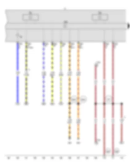 Wiring Diagram  VW SURAN 2013 - Rev. counter - Speedometer - Control unit in dash panel insert - Dash panel insert - Alternator warning lamp