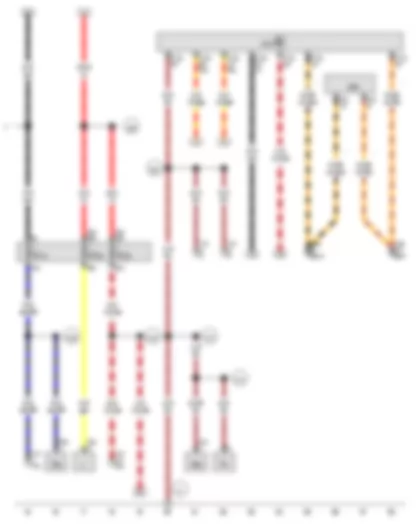 Wiring Diagram  VW THE BEETLE CABRIOLET 2012 - Onboard supply control unit - Fuse 15 on fuse holder C - Fuse 22 on fuse holder C - Fuse 39 on fuse holder C