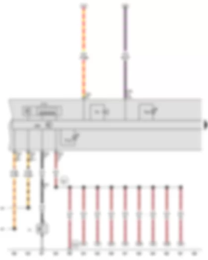 Wiring Diagram  VW THE BEETLE CABRIOLET 2012 - Oil pressure switch - Control unit in dash panel insert